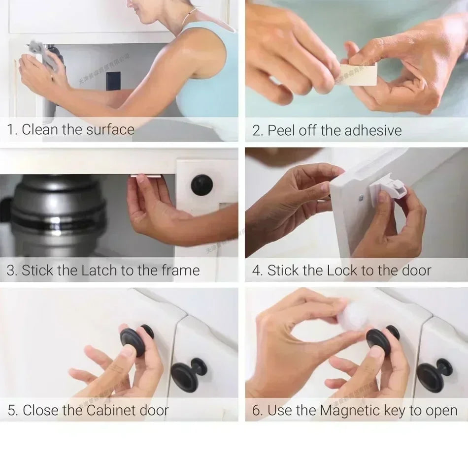 Magnetic Child Safety Lock for Drawers and Cabinets
