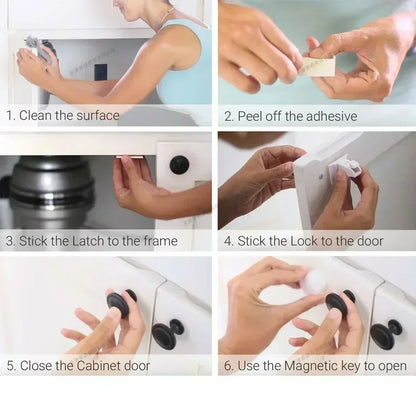 Magnetic Child Safety Lock for Drawers and Cabinets