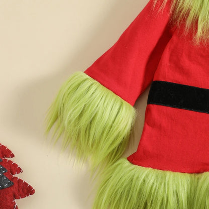 Kids Christmas Plush Top and Pants Set for Boys and Girls
