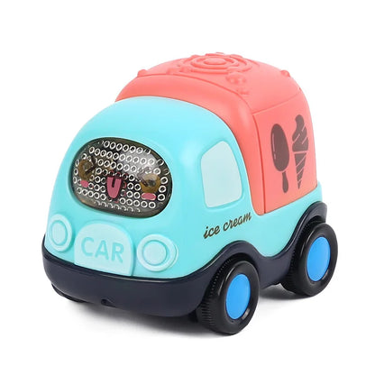 Soft Rubber Push and Go Cars for Infants 6-12 Months