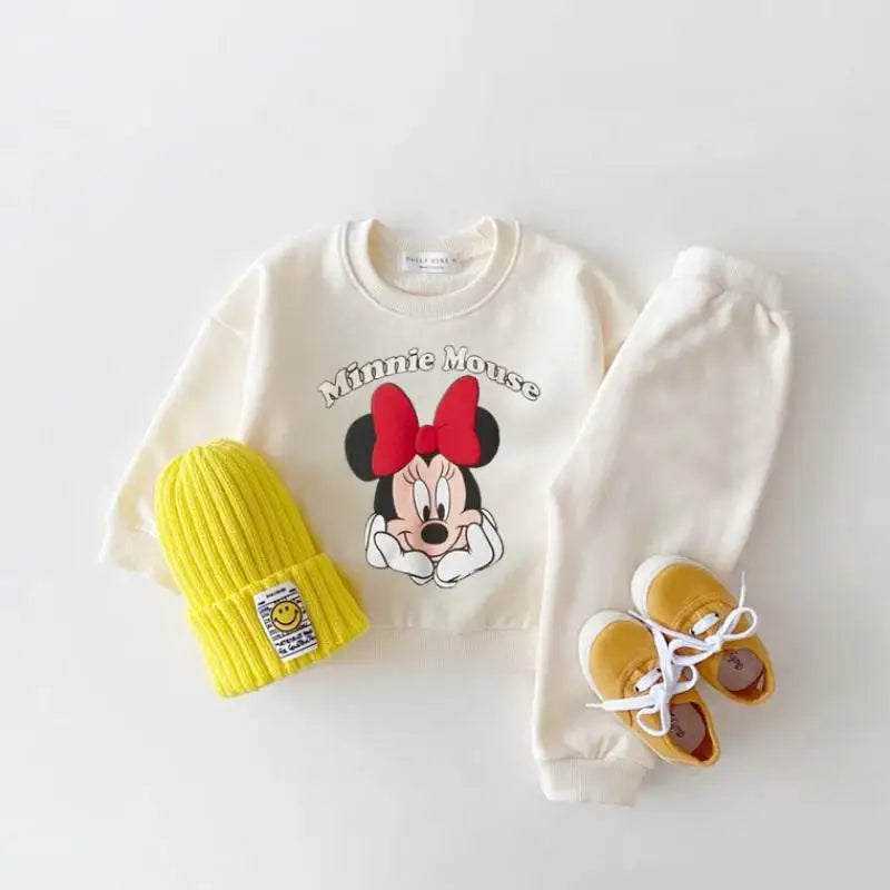 Kids Cartoon Hoodie and Sweatpants Outfit Set, 2pc