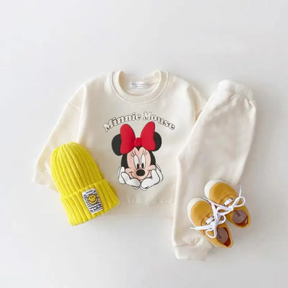 Kids Cartoon Hoodie and Sweatpants Outfit Set, 2pc