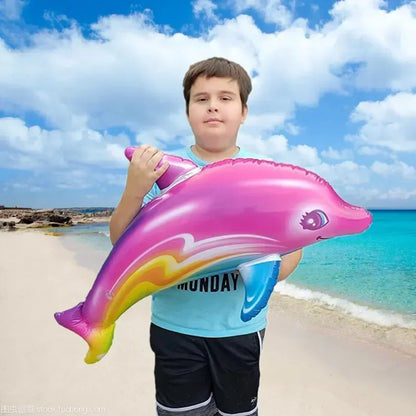 Colorful Inflatable Dolphin Pool Float for Kids