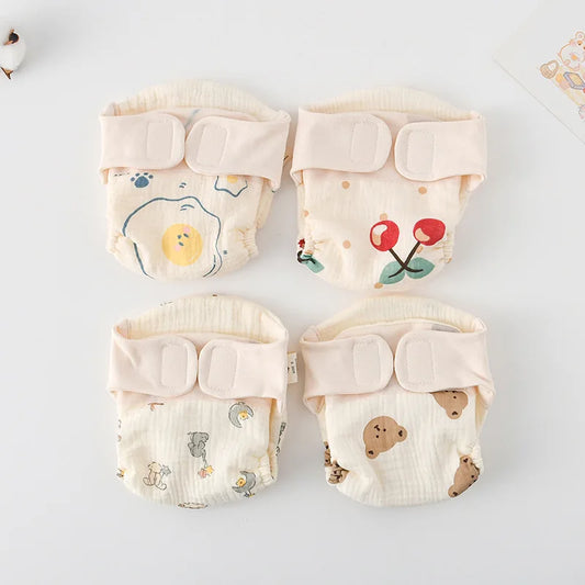 Summer Cotton Reusable Baby Training Pants with Cartoon Design