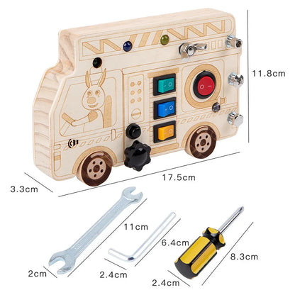 Montessori Busy Board for Children with LED Light Activities