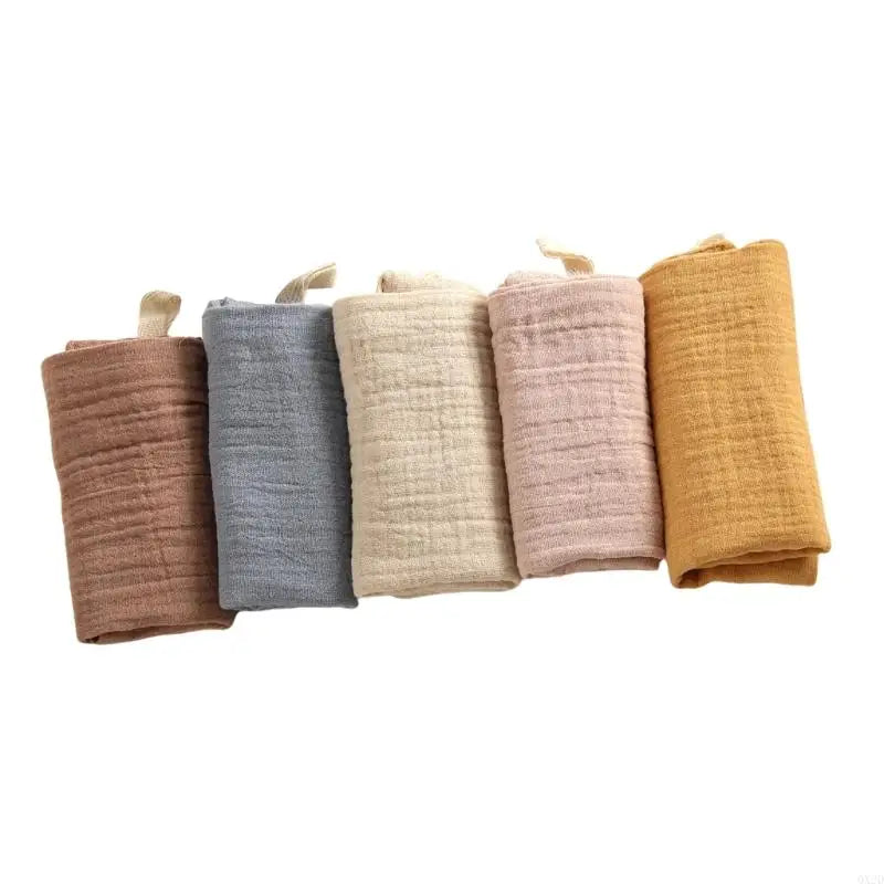 5-Pack Baby Cotton Burp Cloths and Wipes for Newborns