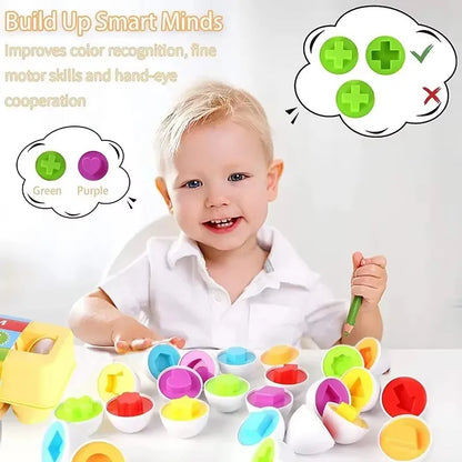 Montessori Shape Matching Smart Egg Toy for Kids 2-4 Years