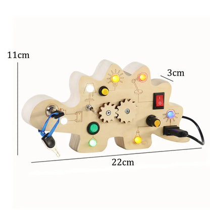 Montessori Busy Board for Children with LED Light Activities