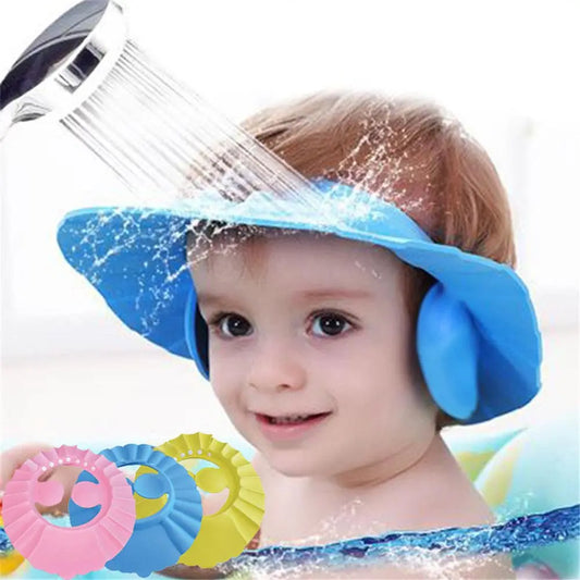 Kids Adjustable Hair Wash Shower Cap with Ear Protection