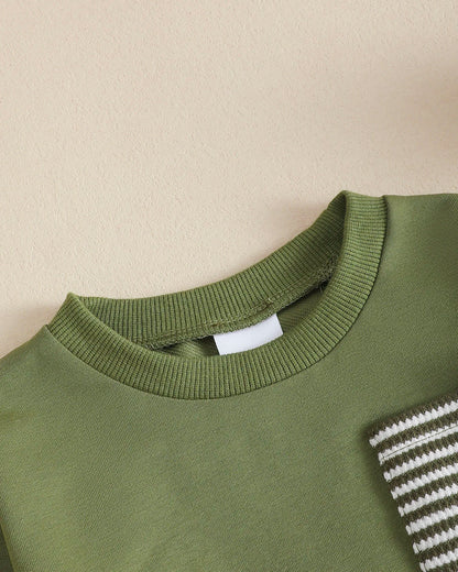 Baby Boys Soft Hoodie and Pants Set for Autumn Winter