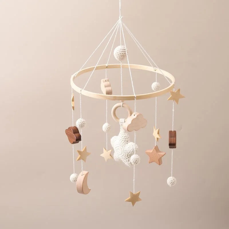 Musical Baby Cloud Rattle & Crib Mobile for Newborns