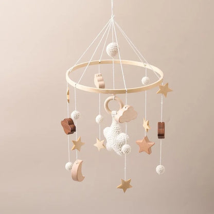 Musical Baby Cloud Rattle & Crib Mobile for Newborns
