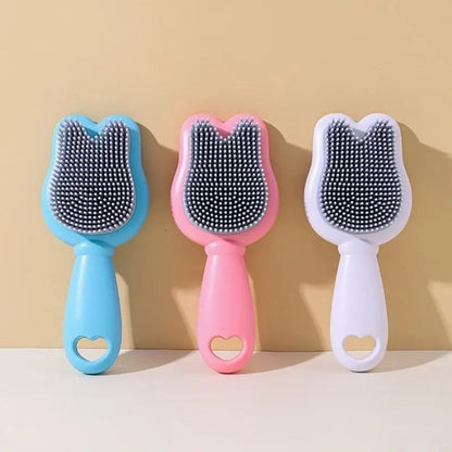 Silicone Scalp Massager Brush for Babies with Cartoon Design