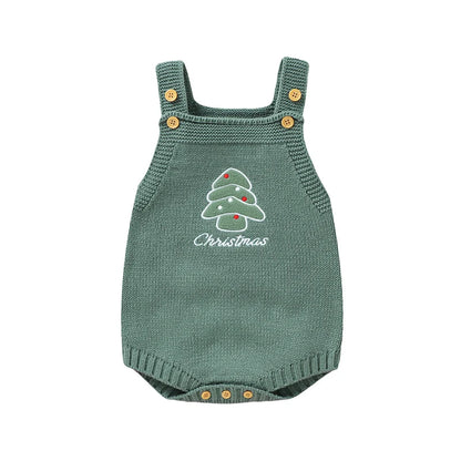 Sleeveless Knitted Baby Bodysuit for Newborns 0-18m