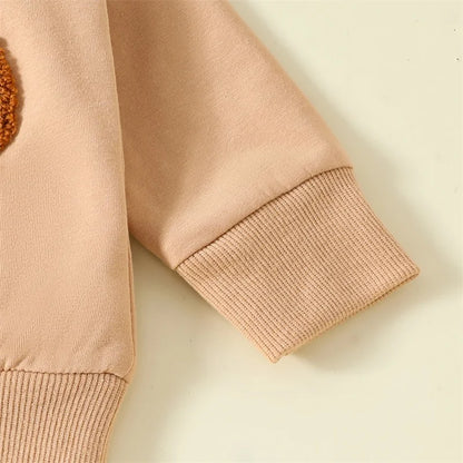 Baby Boys Fall Outfit Set - Car Embroidery Sweatshirt & Pants