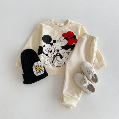 Kids Cartoon Hoodie and Sweatpants Outfit Set, 2pc