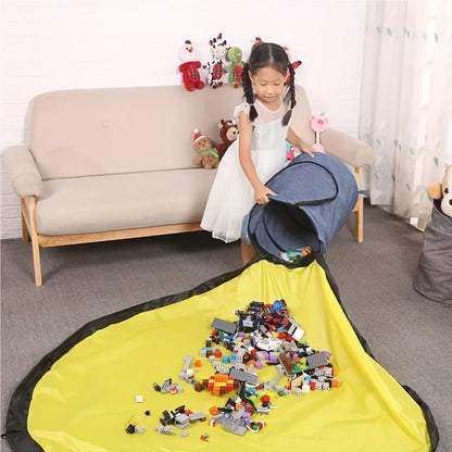 Kids' Large Storage Bag and Play Mat for Building Blocks