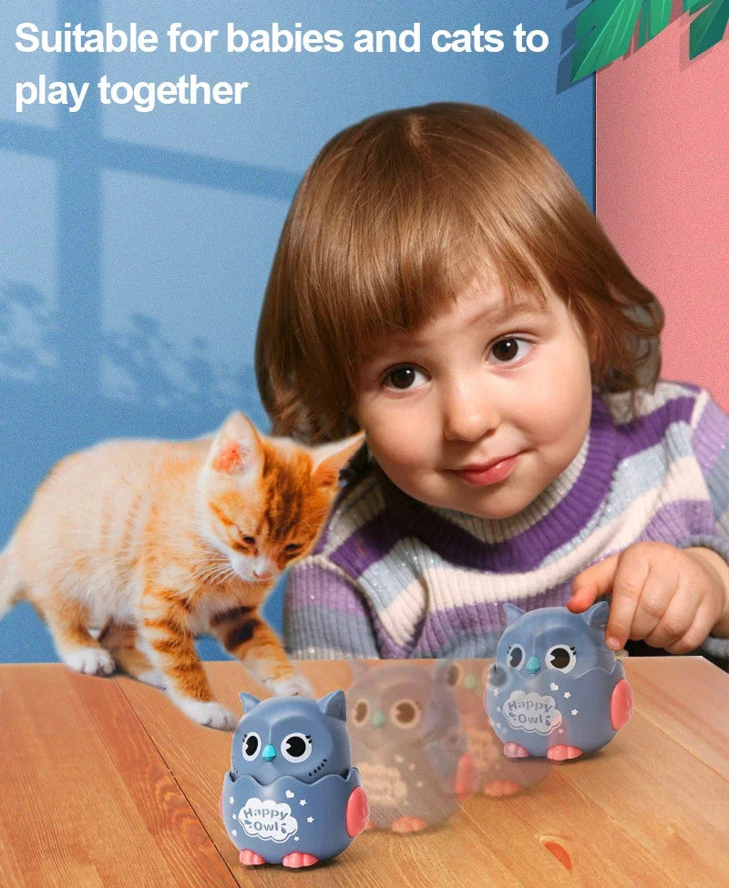 Interactive Wind-Up Owl Toy for Kids - Fun Mechanical Play