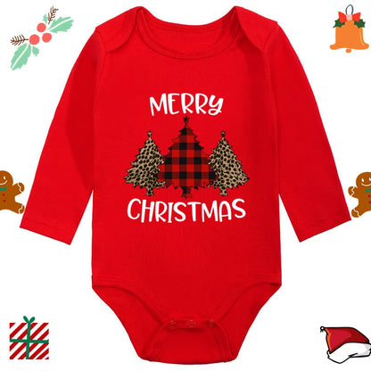 Santa Claus Elk Print Long Sleeve Baby Romper for Newborns