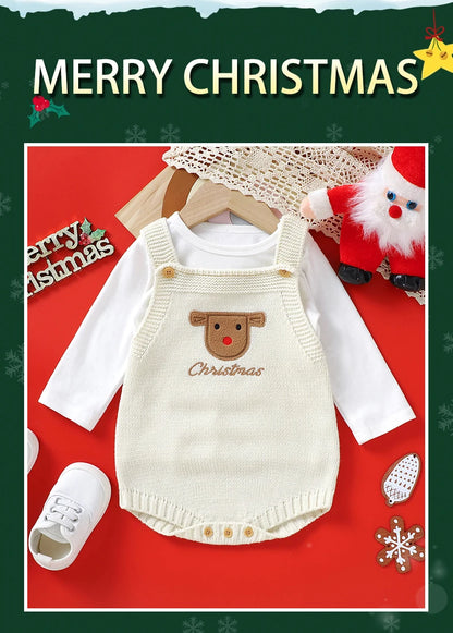 Sleeveless Knitted Baby Bodysuit for Newborns 0-18m