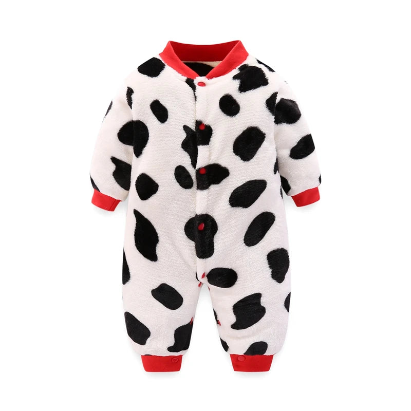 Soft Flannel Infant Jacket and Jumpsuit for Newborns 0-18 Months