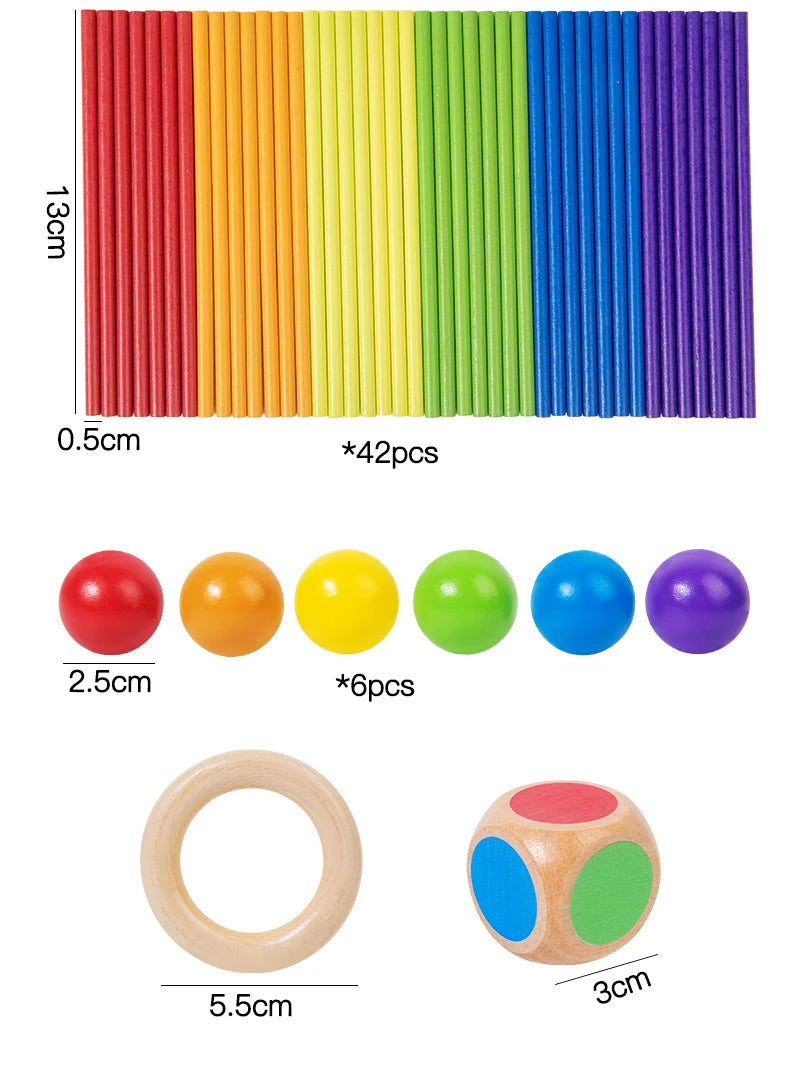Montessori Wooden Counting Sticks Toy for Kids