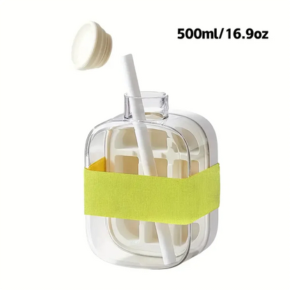 2-in-1 Ice Cube Bottle with Easy Press Release Tray
