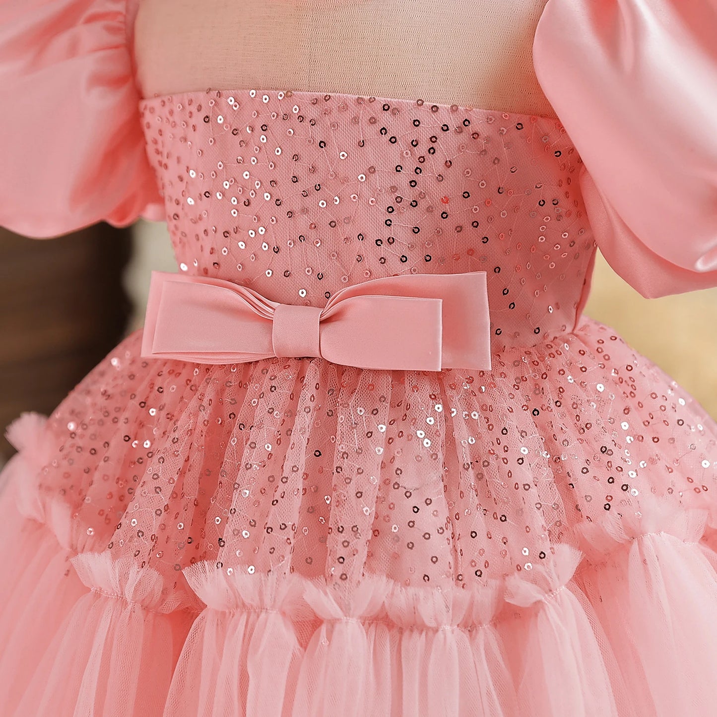Floral Embroidery Lace Baby Dress for Girls 0-5T