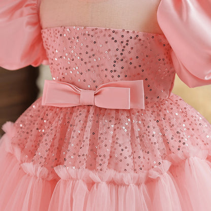 Floral Embroidery Lace Baby Dress for Girls 0-5T