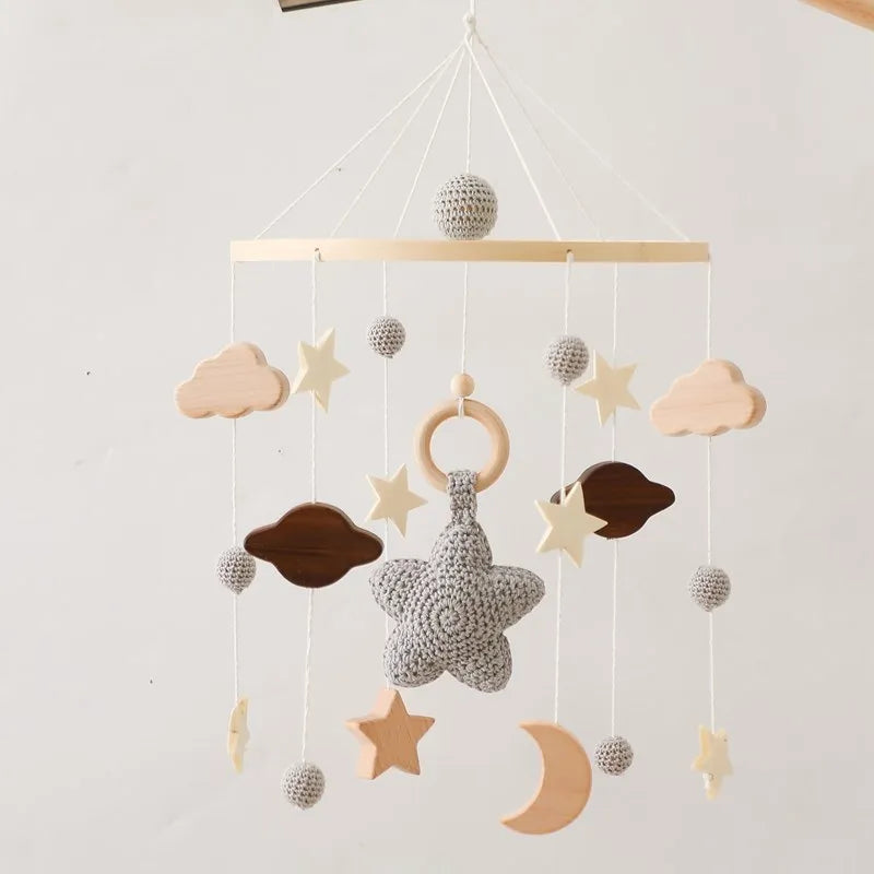 Musical Baby Cloud Rattle & Crib Mobile for Newborns