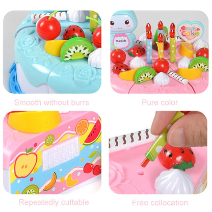 Kids' Pretend Play Kitchen Set with Cutting Food Toys
