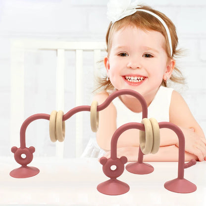 Silicone Bead Tabletop Toy for Baby Learning and Play