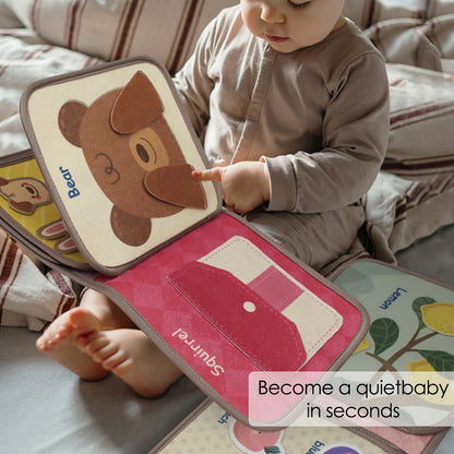 Montessori Busy Book for Toddlers - Animal Puzzle and Sensory Toy