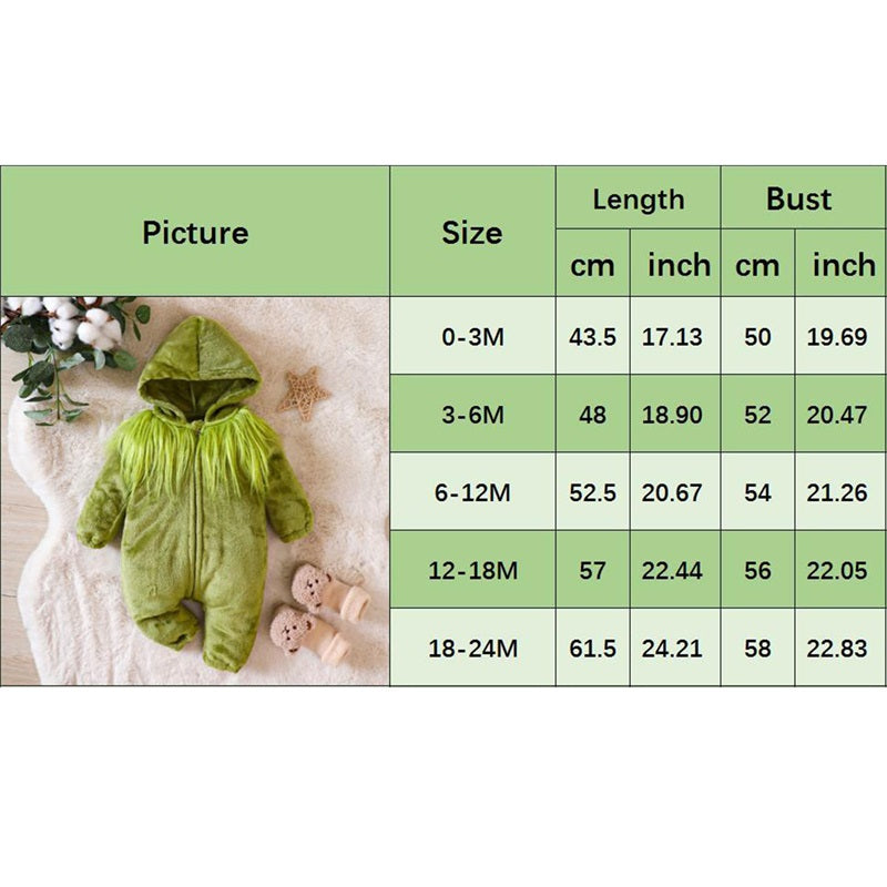 Christmas Grinch Bodysuit for Infants - Long Sleeve Jumpsuit