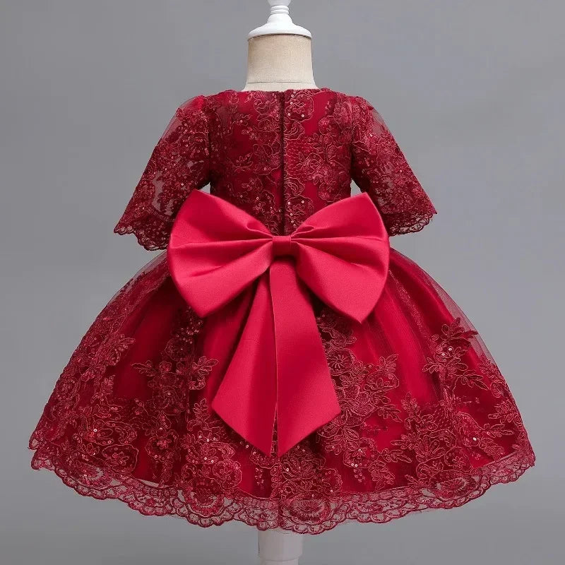 Toddler Girls Floral Embroidery Dress for Special Occasions