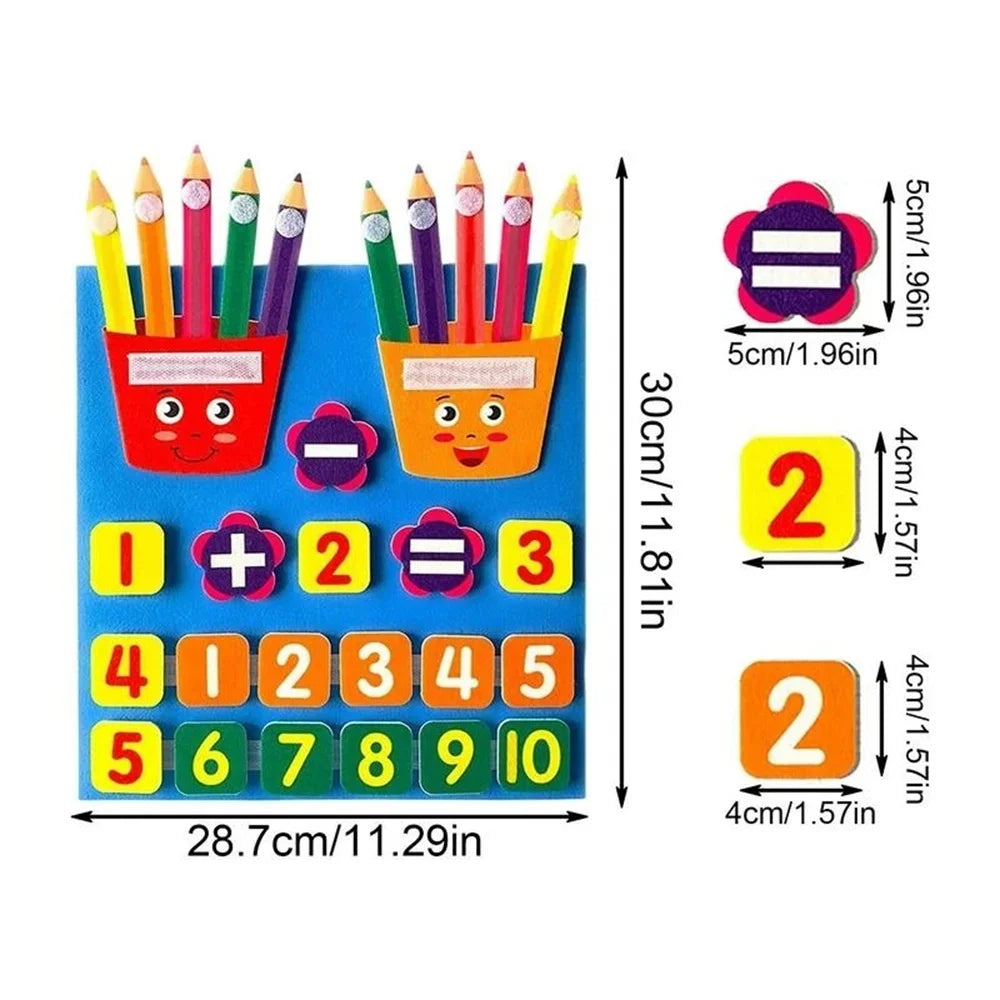 Educational Felt Learning Board for Kids - Math Skills Toy