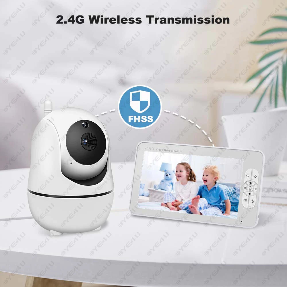 5-Inch PTZ Video Baby Monitor with Camera and Temperature Sensor