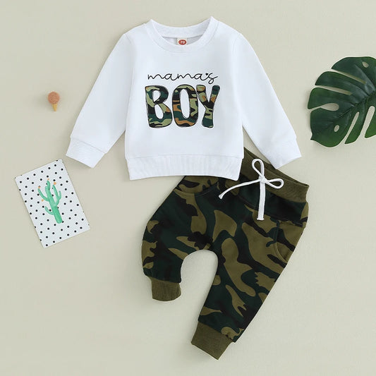 Toddler Boys' Camouflage Long Sleeve Sweatshirt & Pants Set