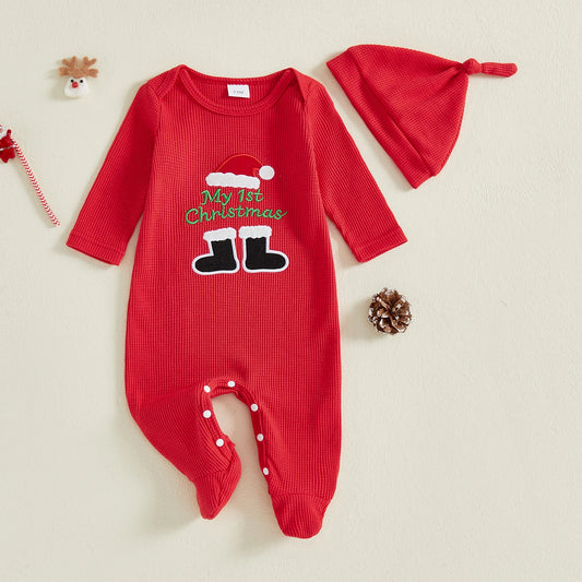 My First Christmas Santa Romper for Newborns