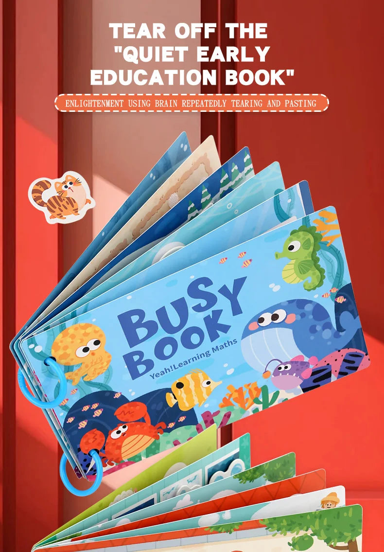 Montessori Busy Book for Early Learning in Children 1-3 Years