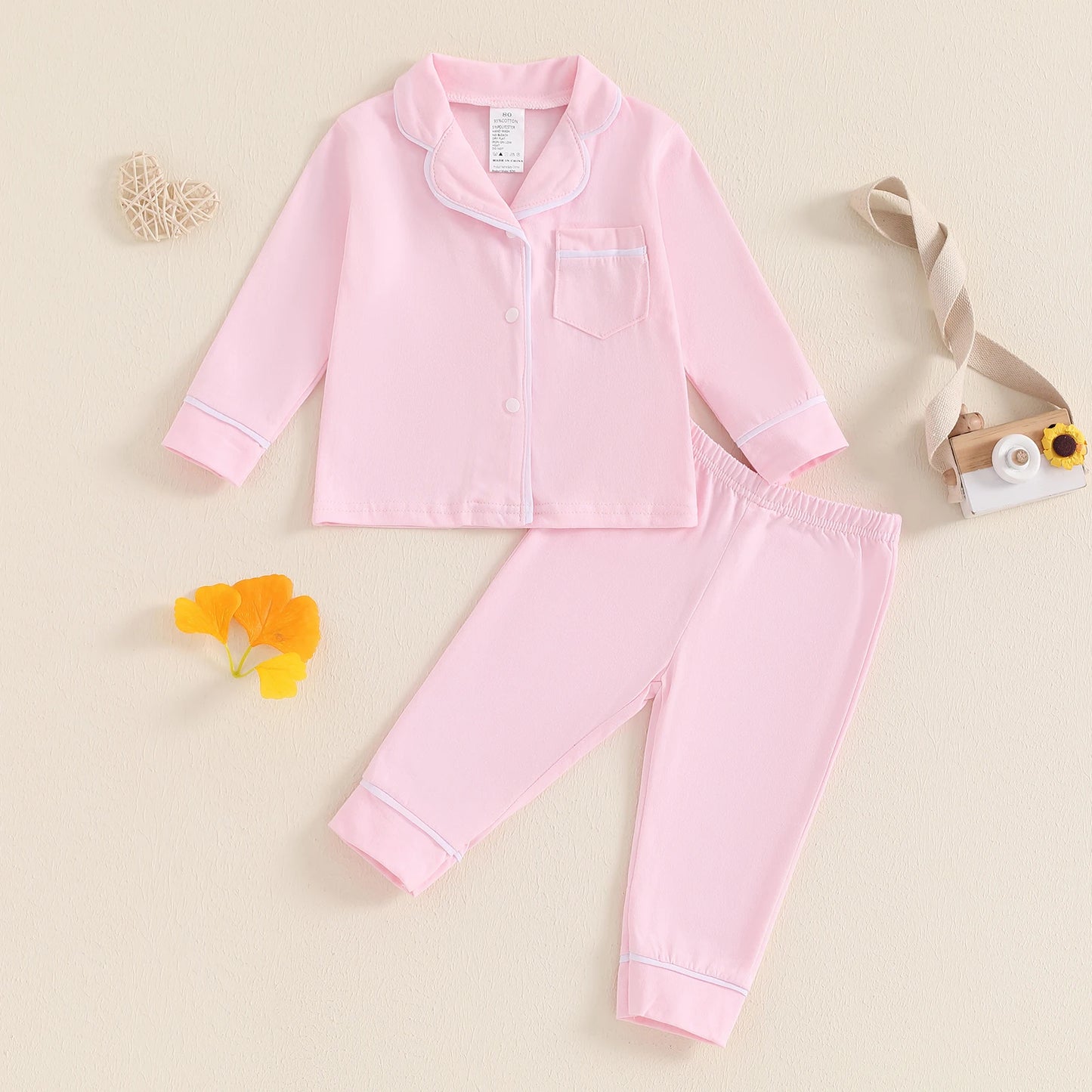 Toddler Fall Pajama Set for Boys and Girls - 10 Colors