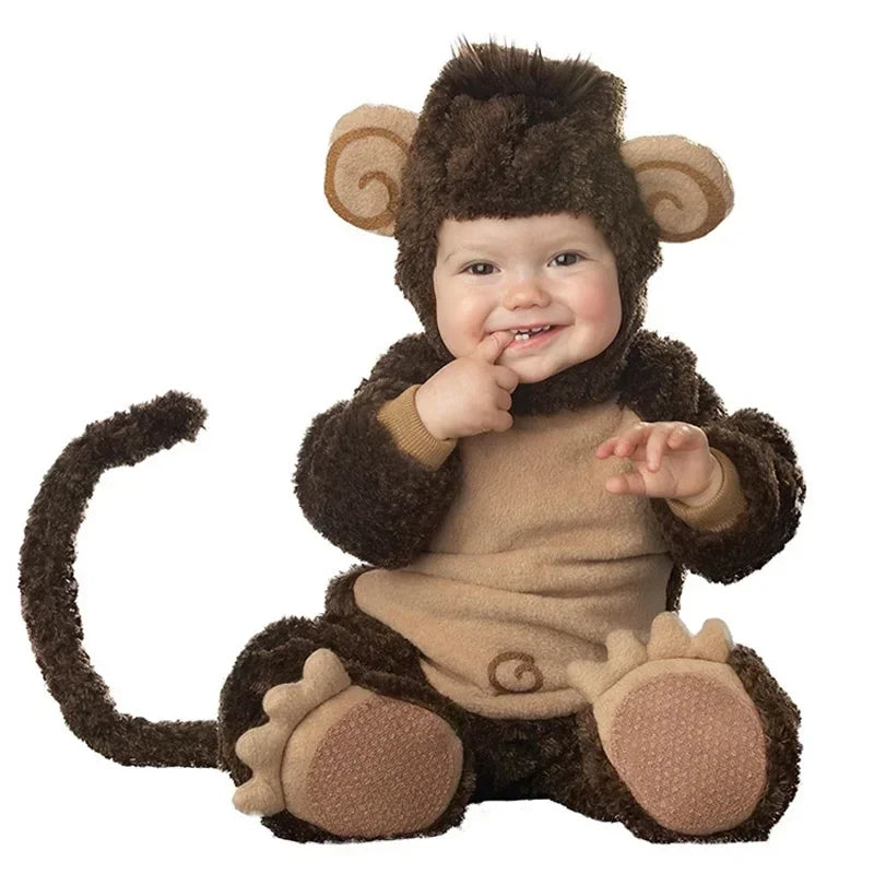 Infant Baby Girls' Holiday Costume Rompers - Lion & Dinosaur