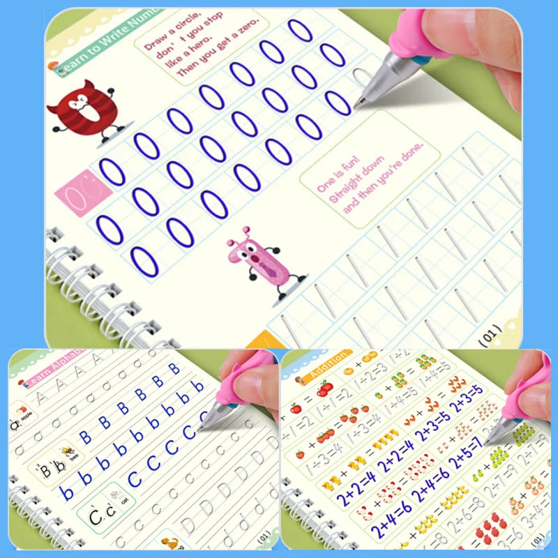 Montessori Reusable Drawing Copybook for Kids' Writing Skills