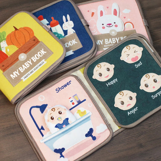 Montessori Busy Book for Toddlers - Animal Puzzle and Sensory Toy