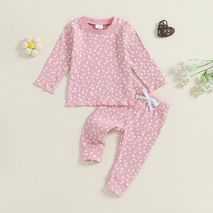Toddler Girl Floral Print Long Sleeve Top & Pants Set