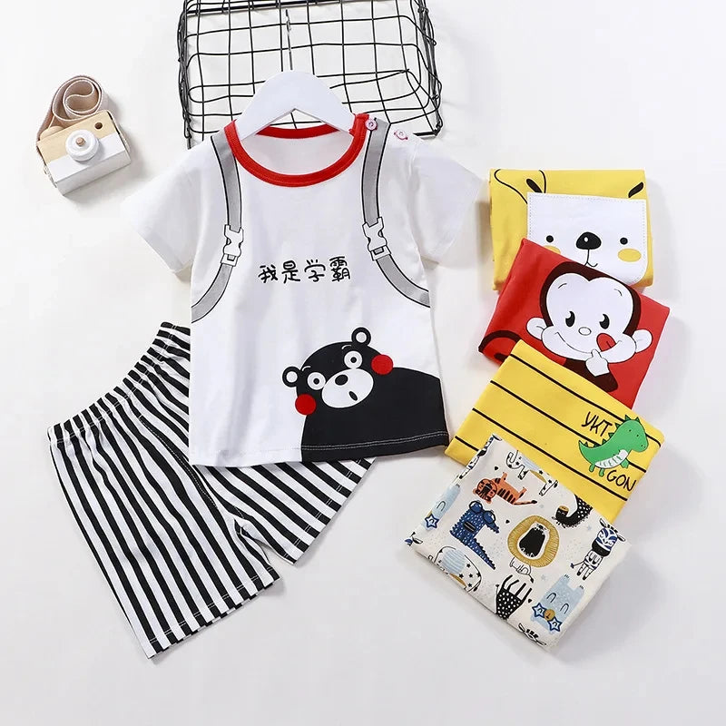Cotton Summer T-Shirt and Shorts Set for Kids