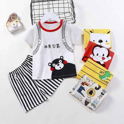 Cotton Summer T-Shirt and Shorts Set for Kids