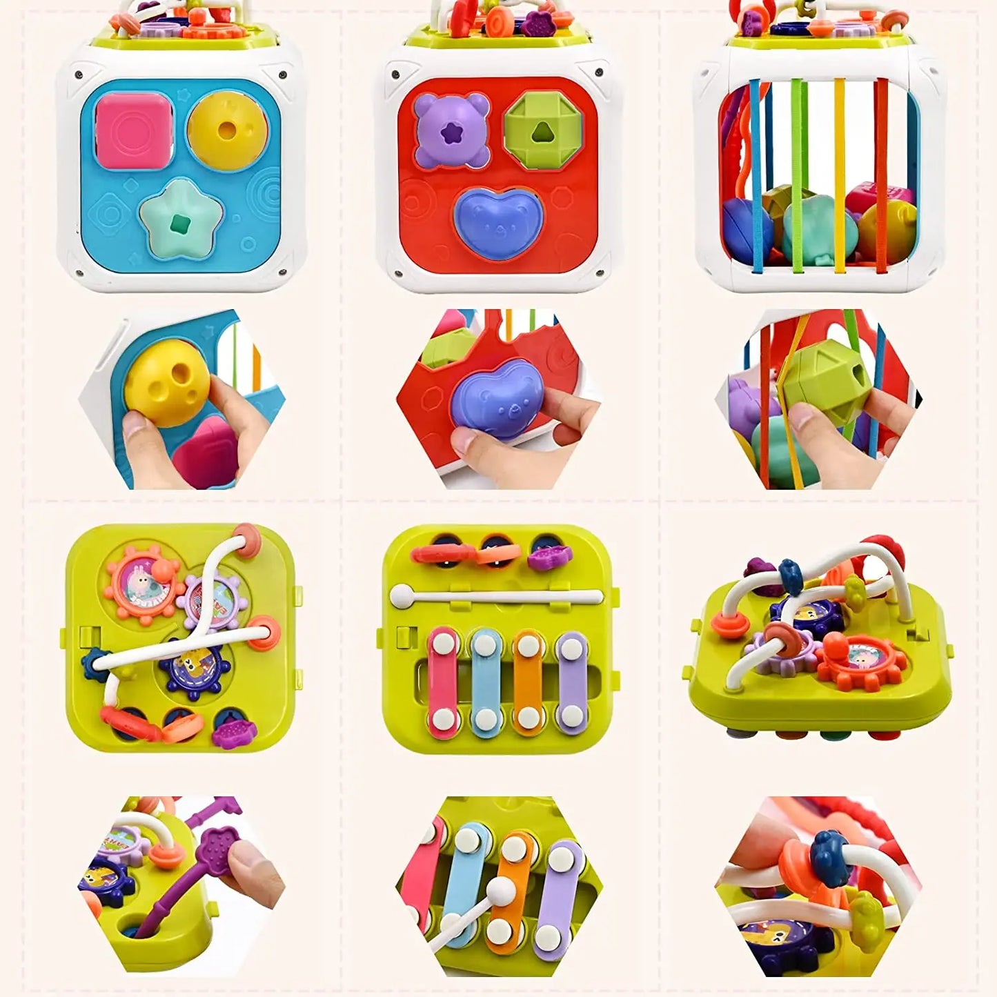 Montessori Shape Sorter Toy for Babies 0-3 Years
