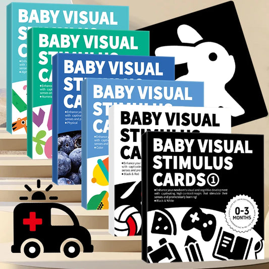 High Contrast Montessori Vision Cards for Babies 0-12 Months