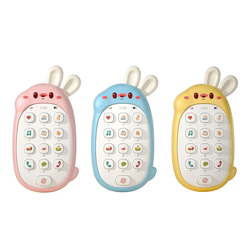 Baby Rabbit Puzzle Mobile Phone Toy - Chewable Music Fun